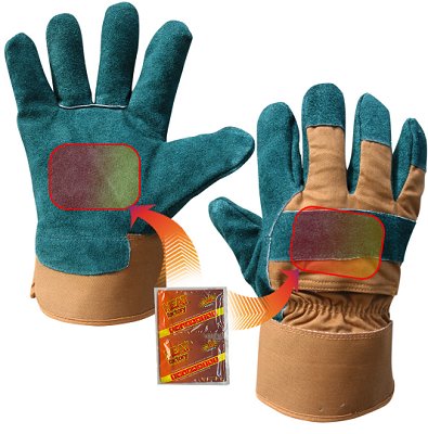 Heat Factory Medium Green Utility Glove w/Two Pockets For He