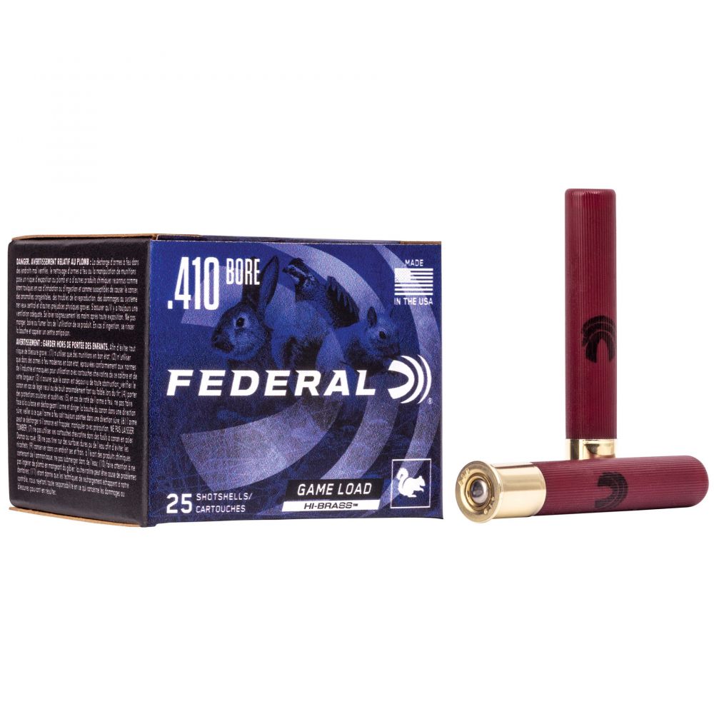 Federal Game-Shok High Brass 410 Ga. 3 11/16 oz, #4 shot  25rd box