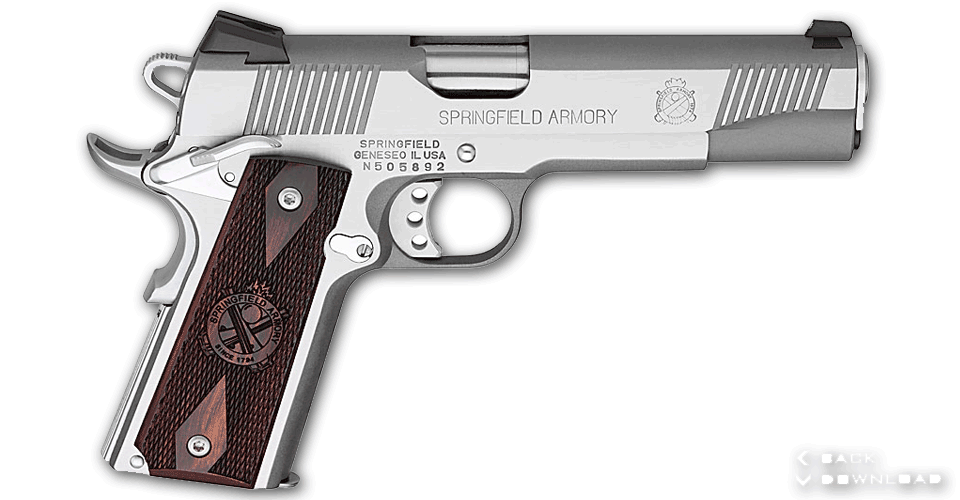 Springfield Armory 1911 Loaded Stainless 45ACP Fixed Sights