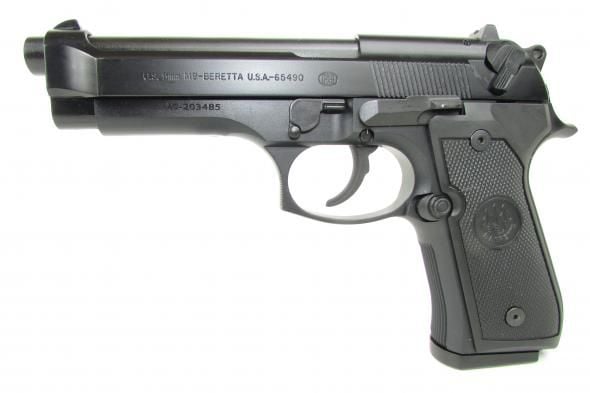 Beretta LE M9 Commercial Pistol 4.9" 9mm Bruniton/Black Standard Sight Full  Size | J92M9A0MLE | Blue/Black, 4.9" Barrel, 15 Rounds, Polymer Grips,  3-Dot Sights - Buds Gun Shop