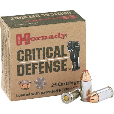 Hornady 9MM 115 Grain FTX Critical Defense