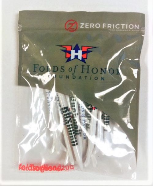 Bushnell Poly Bag 10 Tees Zero Friction White Folds Of Honor 2.75