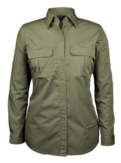 Womens Long Sleeve Tactical Shirt - Olive Drab