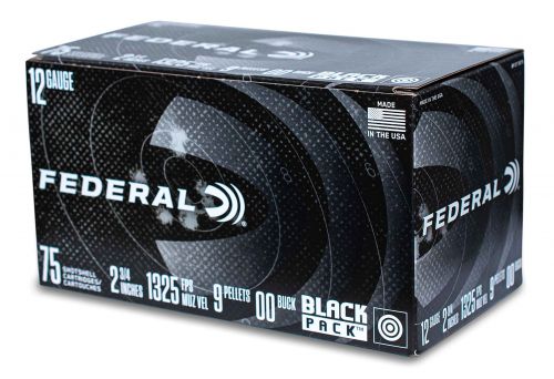 Federal Black Pack 12GA 2 3/4 00 Buck 75 rounds