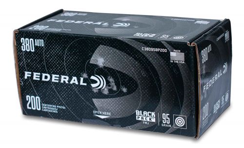 Federal Black Pack .380 ACP 95gr FMJ 200 rounds