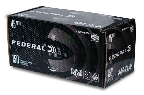 Federal Black Pack .45 ACP 230gr FMJ 150 rounds