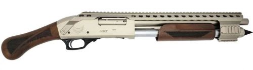 Emperor Arms Duke 111 Pump Silver with Wood-BLEMISH