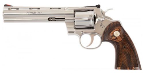 Colt Python Stainless/Walnut 6 357 Magnum Revolver