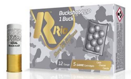 Rio Royal Buck Buckshot 12 Gauge Ammo 1 Buck 12 Pellet 5 Round Box