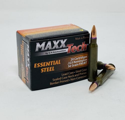 MaxxTech Essential Steel  223rem 56gr FMJ 20ct