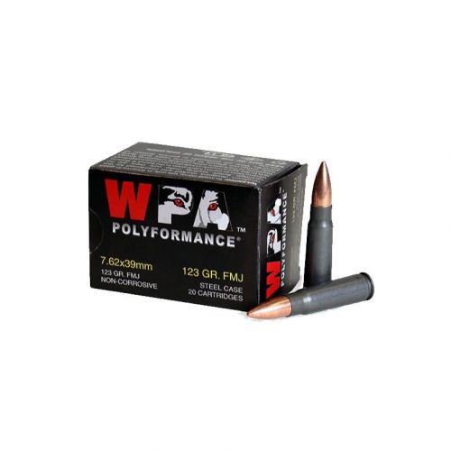 Wolf Performance 7.62x39mm 123gr FMJ Bi-Metal  20rd box Steel case