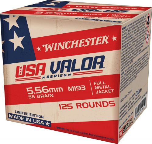 Winchester USA Valor 5.56 55gr FMJ 125rd box Limited Edition