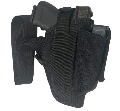 Universal Vehicle Mount Car Truck Gun Pistol Conceal Ambidextrous Holster w/mag Pouch