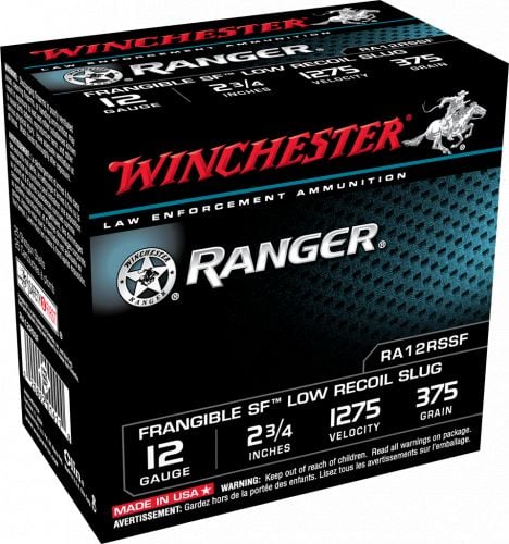 Winchester Ranger Frangible  Rifled Slug 12 Gauge Ammo 25 Round Box