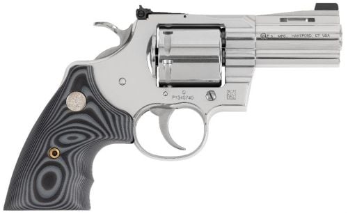 Colt Python Combat Elite .357 Magnum 3 Stainless, Unfluted Cylinder, G10 Grips, Front Night Sight