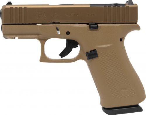 Glock 43x Limited Edition 9mm Pistol, 3.4 Optic Ready, Coyote Tan, 10+1