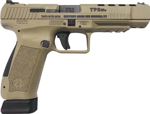 Century International Arms Inc. Arms Canik TP9SFX 9mm 5.25 Desert Tan Fiber Optic/Warren Tactical Sights 20+1