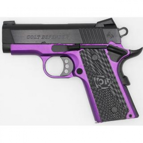 COLT DEFENDER .45 ACP 3 BLUED PURPLE FRAME 1/200