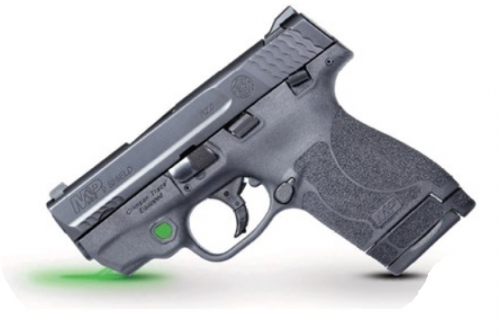 Smith & Wesson M&P9 Shield M2.0 *MA Compliant with Crimson Trace Green Laser 9mm Luger 3.10 7+1 & 8+1 Black Black Armorni