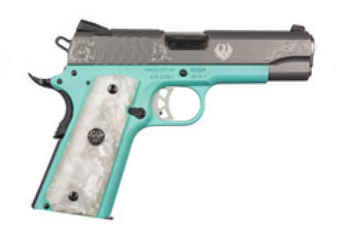 Ruger SR1911 9mm 9rd 4.25 Robin Egg Blue/Pearl Grip