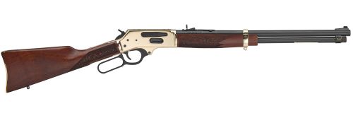 Henry Lever Action Sidegate .30-30 Winchester 20 Round, Polished Brass/Walnut Stock