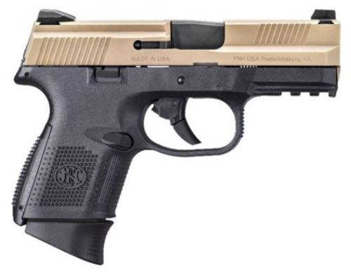 FN FNS-9C 9mm 3.6 Black/FDE 12+1 Fixed 3-Dot Sights