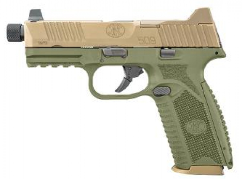 FN 509 TACTICAL 9MM OD Green/Flat Dark Earth Night Sights NMS 1 17RD 2 24RD