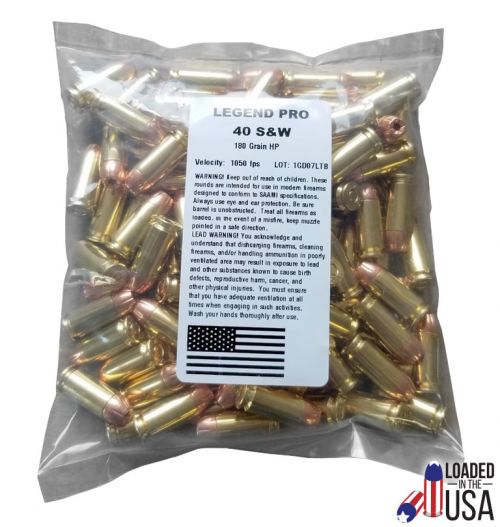 Legend Pro .40S&W 180GR Hollow Point 100rd