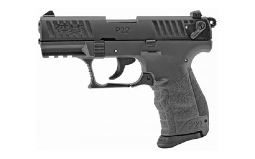 Walther Arms P22 Q 22LR 10+1 3.42 Black Steel/Threaded Barrel, Matte Black Tenifer Serrated/Steel Slide & Tungsten Gray Frame