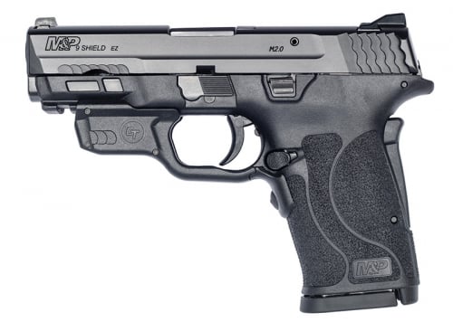 Smith & Wesson - M&P Shield EZ, 9mm, 3.675 Barrel, Adj Sights, Black,No Thumb safety, Crimson Trace laser, 8rd