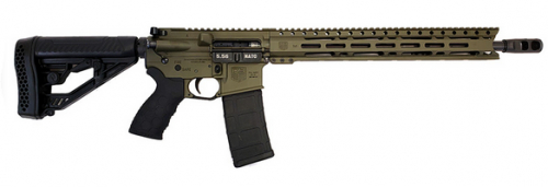 Diamondback - DB15, 223/5.56, 16 Barrel, 15 M-LOK Rail, Collapsible Stock, Black/OD Green, 30-rd