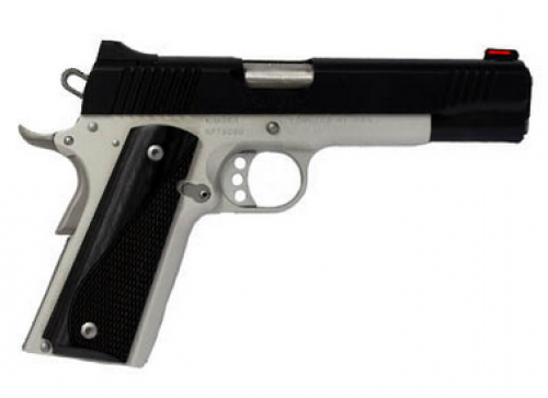 Kimber Custom LW .45ACP, 5, Two-Tone Pistol, White Dot Rear/Red Fiber Optic Sights, 8rd Magazine, Black Laminate Wood Grips