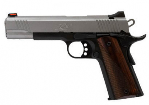 Kimber Stainless LW .45ACP, 5, Reverse Two-Tone Pistol, White Dot Rear/Red Fiber Optic Sights, 8rd Magazine, Cocobolo Wood Grip