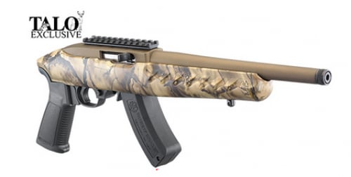 Ruger Charger .22 LR 10 Threaded Burnt Bronze, Go Wild Camo, 15+1