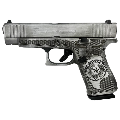 Glock 48 9mm 10rd Texas Silver