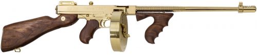 Thompson 1927A-1 Deluxe .45 ACP 16.5 Titanium Gold, Walnut Stock 50+1 (Drum)