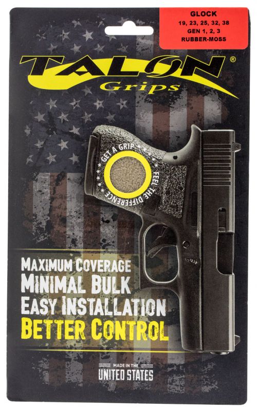 Talon Grips Adhesive Grip For Glock 19,23,25,32,38 Gen3 Textured Moss Rubber