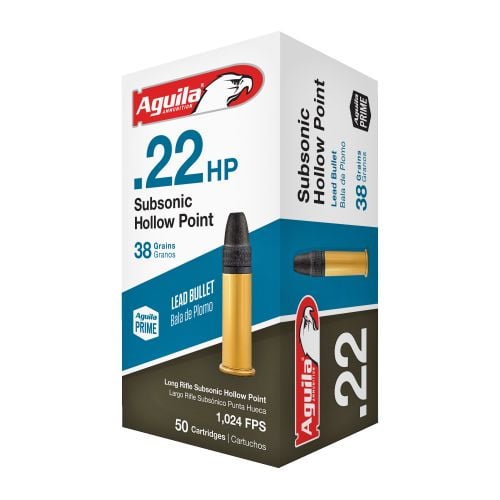 Aguila Subsonic  22LR  38gr Lead Hollow point  50 Round Box