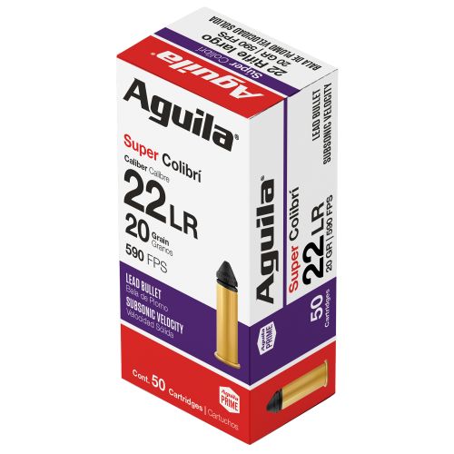 Aguila Super Colibri Rimfire Ammuntion .22 CB 20 gr 590 fps 50/ct