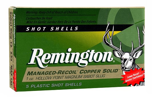 Remington 12 Ga. 2 3/4 1oz Managed Recoil Copper Sabot Slug