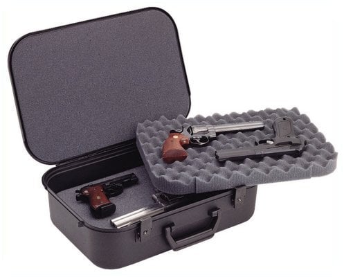 Plano Black Four Pistol Case w/Key-Lock Latches