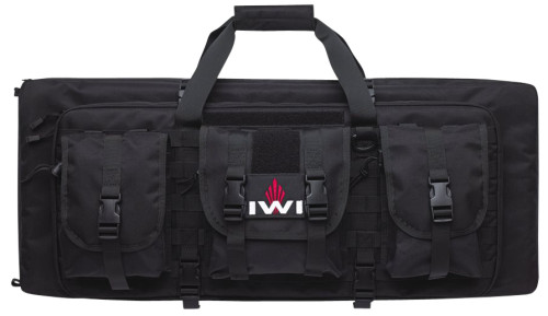 IWI US TCC100 Tavor Complete Case made of Polyester with Black Finish, MOLLE Webbing, 2 Large Compartments, Inside Pocket & 3 Gu
