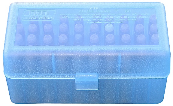 MTM R-50 Series Ammo Box 3.08 OAL 50rd Poly Blue