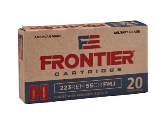 Hornady Frontier Full Metal Jacket 223 Remington Ammo 55 gr 20 Round Box