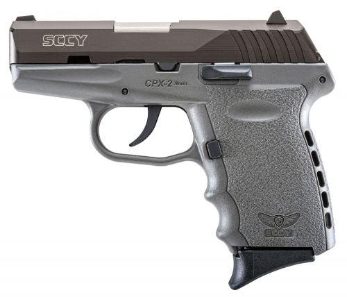 SCCY Industries CPX-2 Double Action 9mm 3.1 10+1 Gray Polymer Grip/Frame Gri