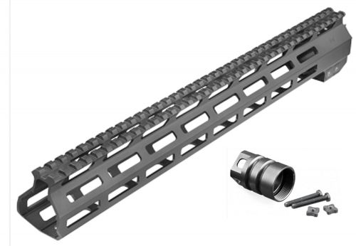 Aim Sports AR M-Lok Handguard Rifle 6061-T6 Aluminum Black Hard Coat Anodized High 13.5