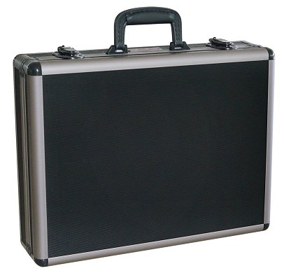 Vanguard Black Aluminum Four Pistol Case