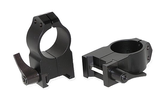 Warne Maxima Vertical Ring Set Quick Detach For Rifle Maxima/Weaver/Picatinny Extra High 1 Tube Matte Black Steel