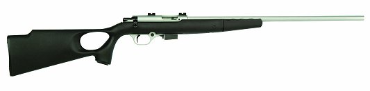 Mossberg & Sons 5 + 1 .17 HMR Bolt Action w/Brushed Chrome Finish/Bla