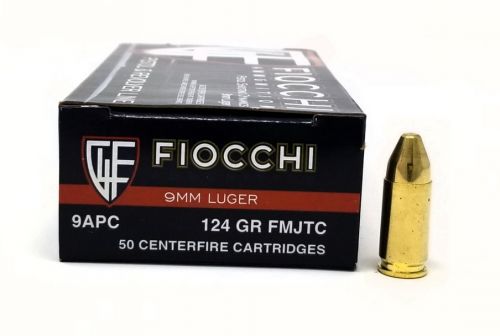 Fiocchi 9MM 124 Grain Full Metal Jacket Truncated Cone